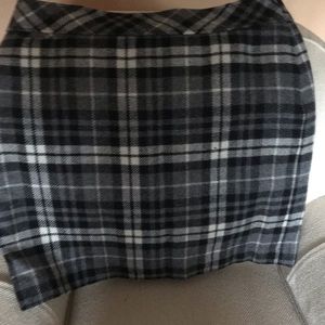 Great wool plaid shirt skirt